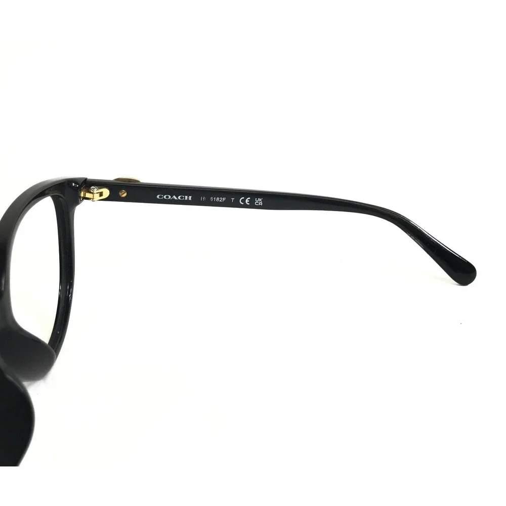 Coach Eyeglasses Frames HC6182F 5002 Shiny Black Gold Square Full Rim 55-17-140 - Picture 8 of 12